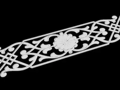 Central decor ornament for furniture 3D model 62
