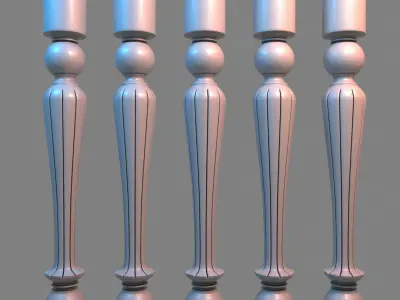 Baluster table legs - table legs 3D model