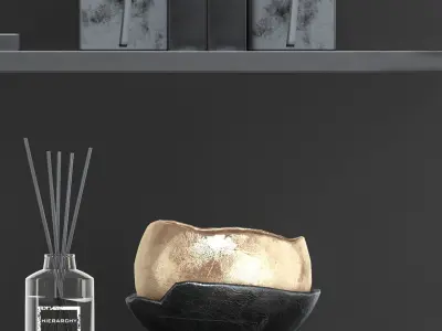 decorative set 9 shelf 3D model