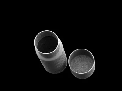 Water Carafe and Glass Free 3D model