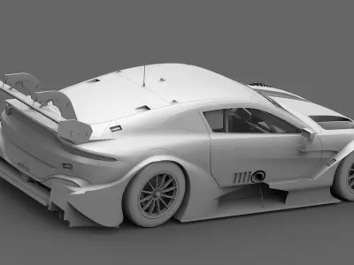 Aston Martin AMR Vantange DTM 2019 GT500 Exterior Interior Low-poly 3D model