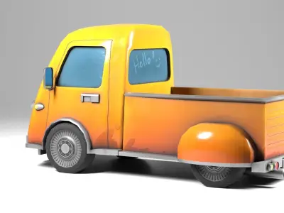 Pickup stylize Low-poly 3D model