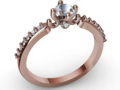 engagement ring model luxury anillo de compromiso modelo luxury 3D print model