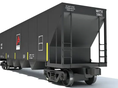 Railroad Hopper Car 3D model