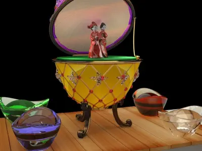 Chinese wedding doll 3D model