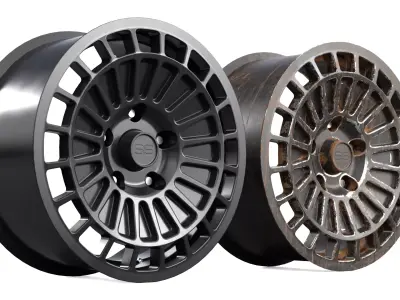 Gravel Asphalt Rim 15 Low-poly 3D model