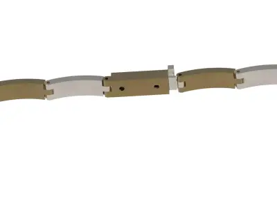 Wide Link Bracelet STL 3D 3DM model bg0064 3D print model