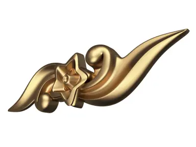 Carved Plaster Molding Decoration 051 Low-poly 3D model
