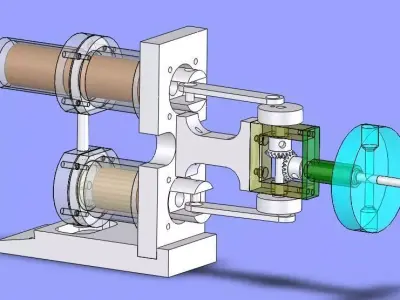 Stirling engine 1 Free 3D model