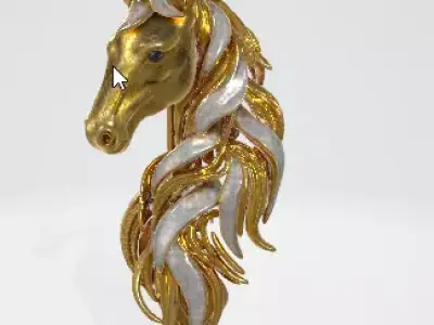 Decorative Horse Accessory 3D Model 3D model