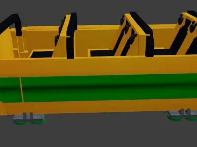Roller Coaster 3D model Low-poly 3D model