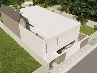 minimalist villa design  3D model