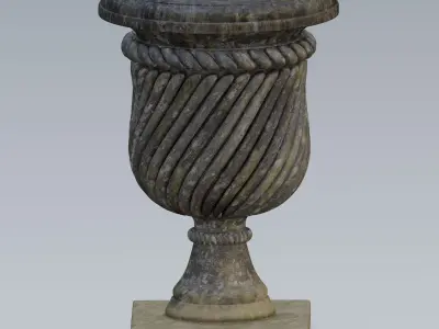 Garden urn planter02 3D model