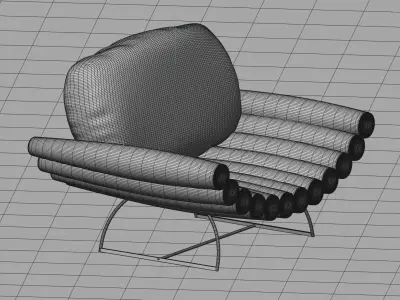 Cuba Arm Chair 3D model