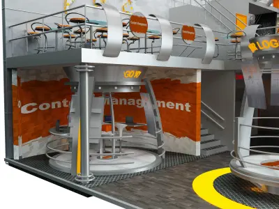 Booth Exhibition Stand a502a  3D model