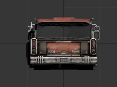 3D model bus of a vintage Low-poly 3D model