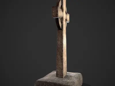 Viking Gravestone Low-poly 3D model