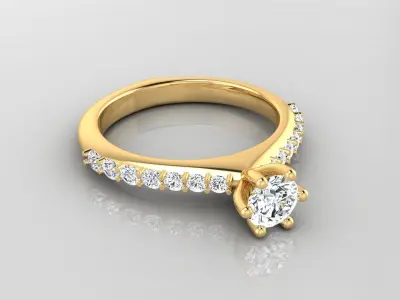 Ring M29   The luxury female ring with gem wedding 3D print model