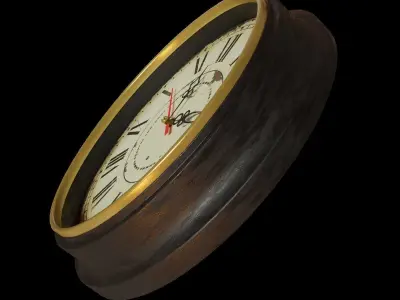 3D Old Clock 3D model