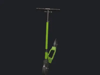 Green Scooter - Kick Scooter - Kids Scooter - Small Scooter Low-poly 3D model