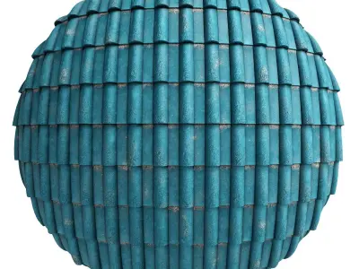 Roof Tile Materials 3- By 3 color Pbr By Sbsar 4k Texture