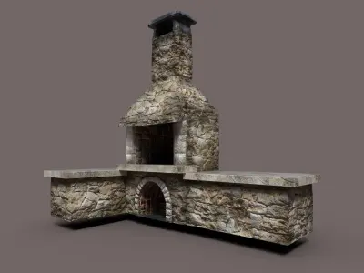 Outdoor Oven Free low-poly 3D model