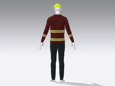 Engineer Uniform Low-poly 3D model