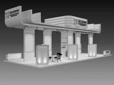 Booth Exhibition Stand a463 3D model