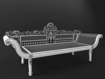 Indochinese Bench 3D model