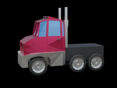 LOW POLY TRUCK toy Low-poly 3D model