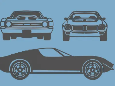 Modern Car Wall Decoration - Handmade 3D Model 3D print model