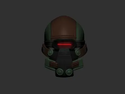 helmet high poly sculpt 3d printable ver 7 3D model 3D model 18