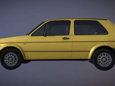 Generic Hatchback Low-poly 3D model