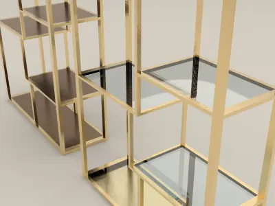 fancy shelves Free low-poly 3D model