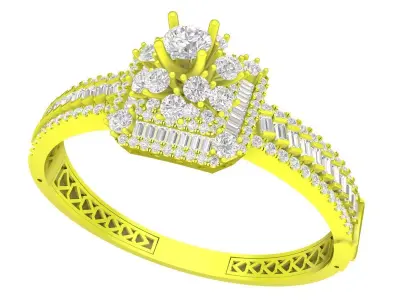 A7169 Luxury Hongkong Diamond Vintage Bangle Bracelets For Women 3D print model