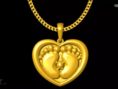 Kids pendant charms - one inch pendant 3D print model purchase