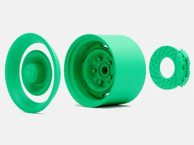 15x10 GM Rallye Wheel and Brake 3D print model