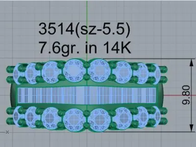 Basket Setting Band Ring 3514 3D print model