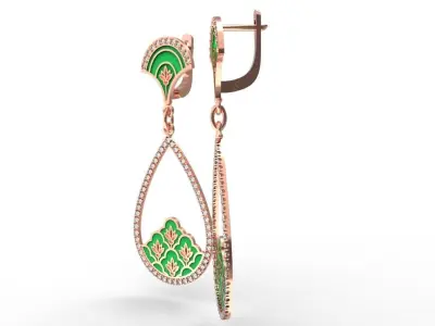 Drop earrings 3D print model