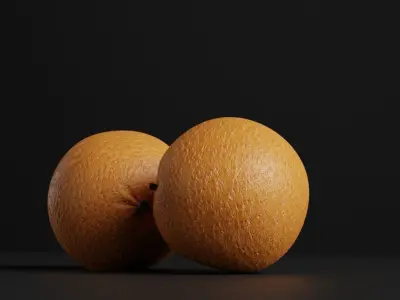Orange 3d model two oranges 3D model