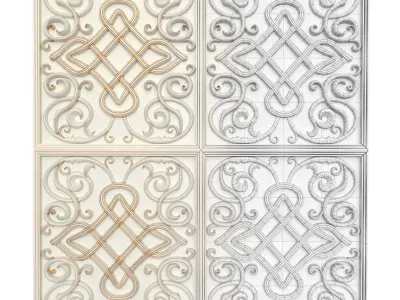 Decorative panels - Set 7 3D model