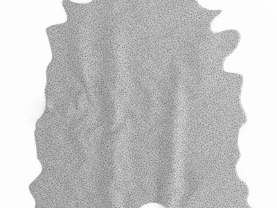 Brown Cowhide Rug 3D model