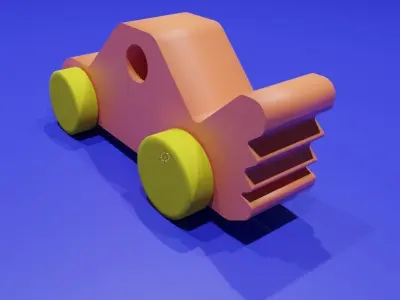 SUPER CAR Low-poly 3D model