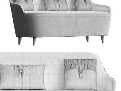 Nuvola Sofa de Reflex Low-poly 3D model
