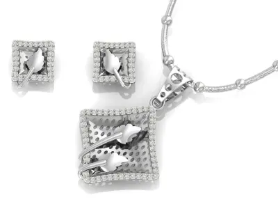 Pendant Necklace 3D print model 25