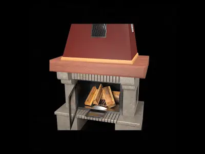 fireplace 3D model