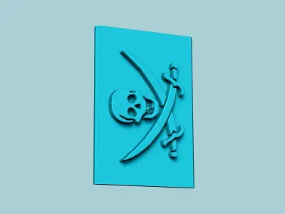 Stamp 35 - Pirate Skull - Fondant Decoration Maker Toy 3D print model