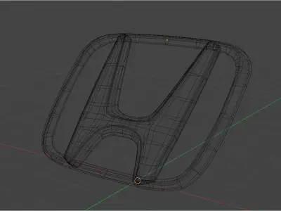 Honda Logo  Low-poly 3D model