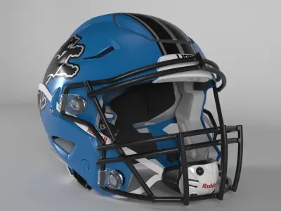 DETROIT LIONS Helmet Football NFC North PBR updated 2025 3D model