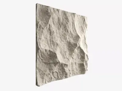 431-RockPanel piece of stone on wall 3D model